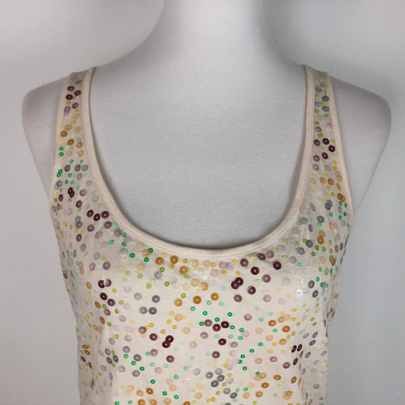 Banana Republic Outlet Tank Top Size Small Sequin - Picture 3 of 8